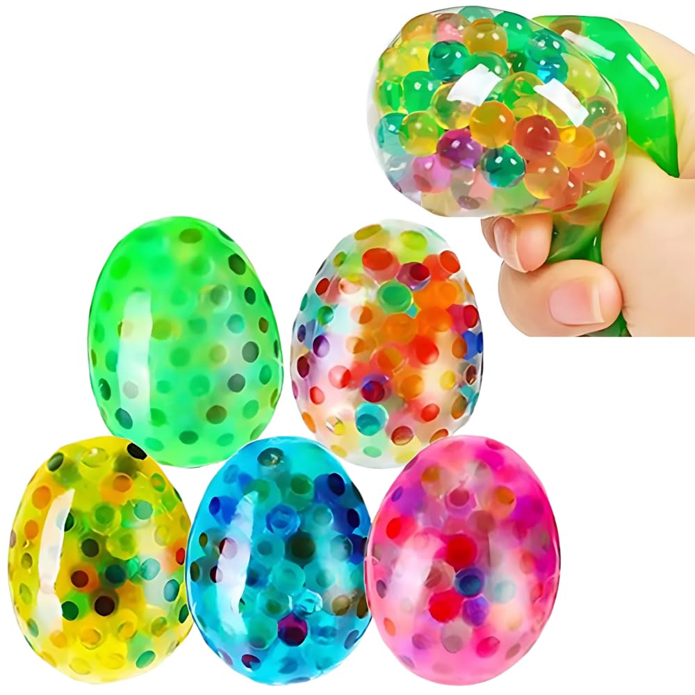 

JUSTVEL Squeeze Egg Stress Relief Stress Ball Toy for Children and Random 5 Pieces Balls, Shape, Toy, [Easy Refreshment] Adults, Relaxation,