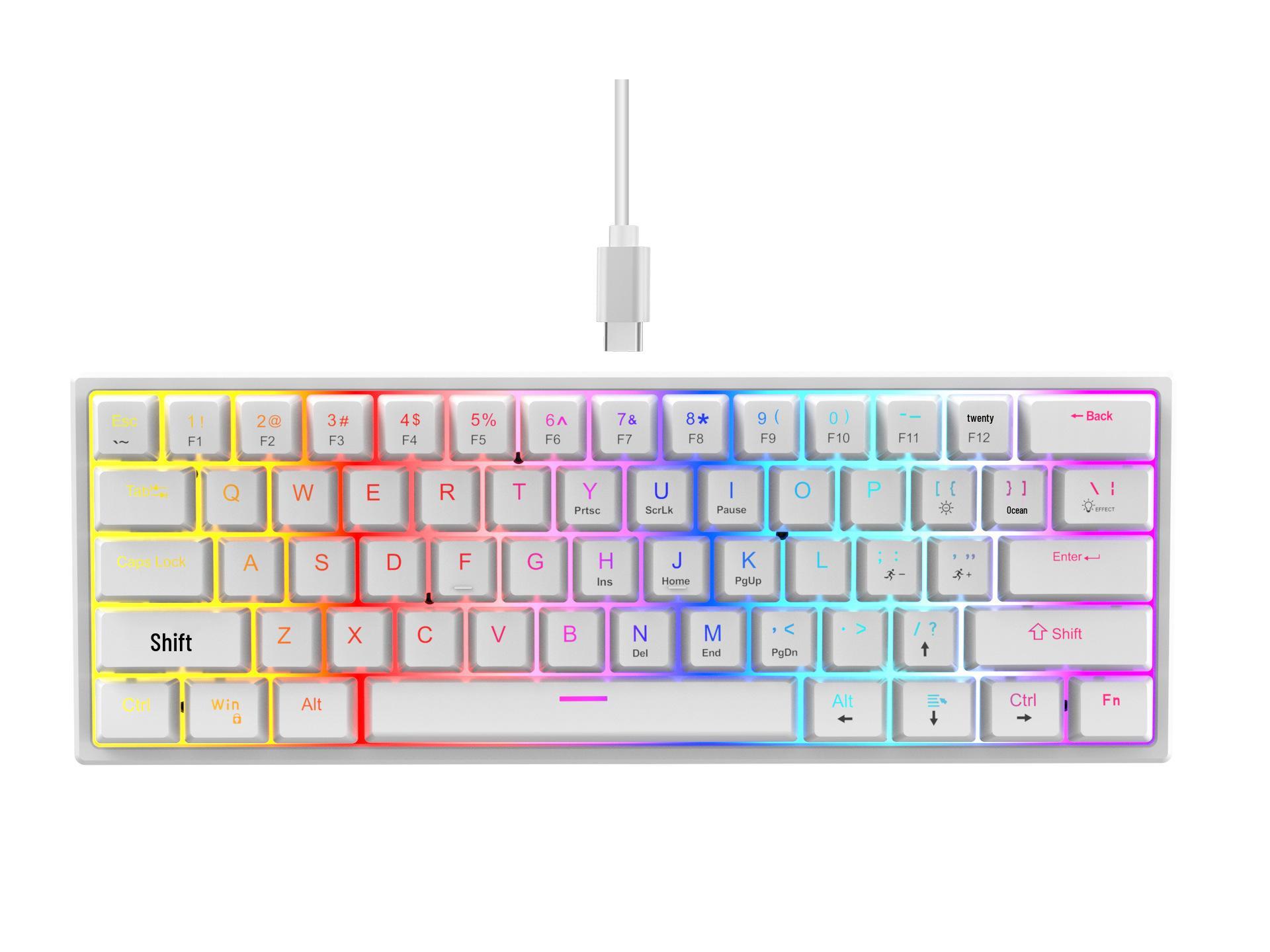 

Клавиатура Cougar MAD60 с тихой магнитной осью: 2024 Женская офисная и игровая версия.