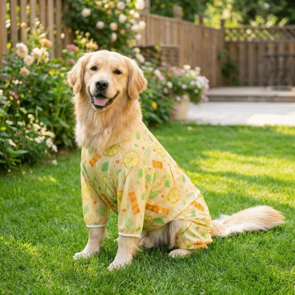 Ultra-thin Breathable Dog Sunscreen Clothes Sun Protection Lightweight Cooling Dog Clothing Cartoon Print Pet Summer Clothes