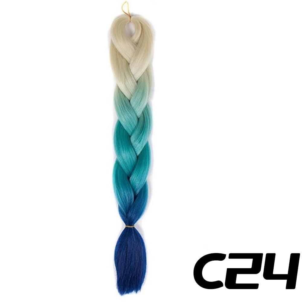 MISS WIG Synthetic Long Braid Ponytail Extension Straight Sleek Wrap Around Colorful Braid Hair Extensions Ponytail Natural Soft For Women Wear