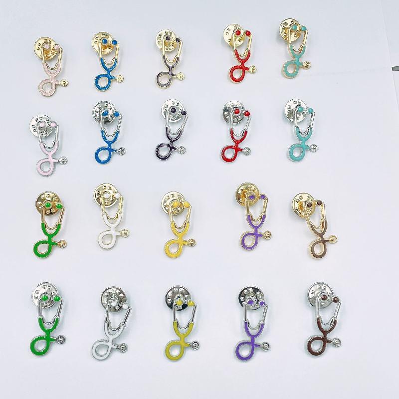 Stethoscope Enamel Lapel Pin Vibrant Multicolor Design Durable Badge for Medical Students Hospital Staff Daily Wear