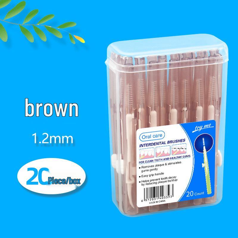 Retractable Push-Pull Interdental Brush for Gap Cleaning