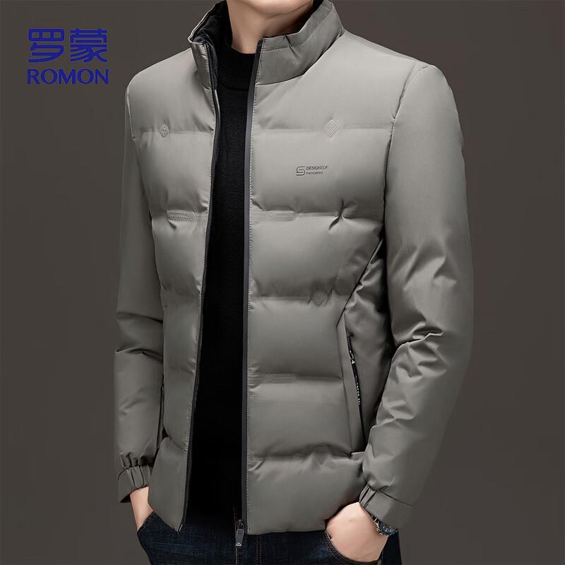 Romon Men's Winter Business Casual Padded Stand-Collar Windproof Jacket 8803