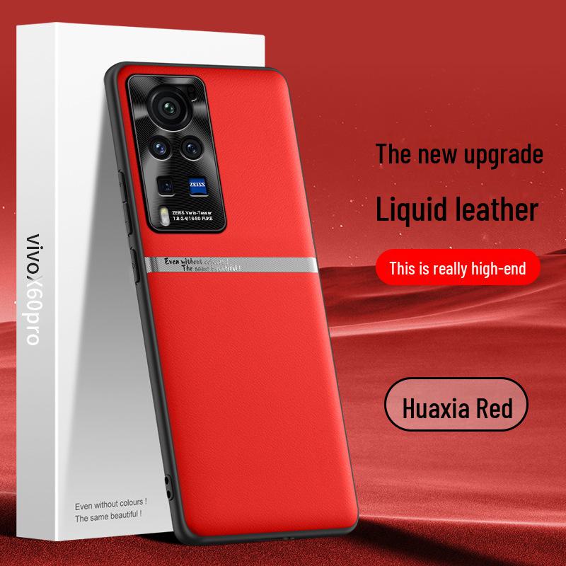 Vivo X60 Pro Liquid Leather Anti-Fall-Schutzhülle – Einzeln versandt