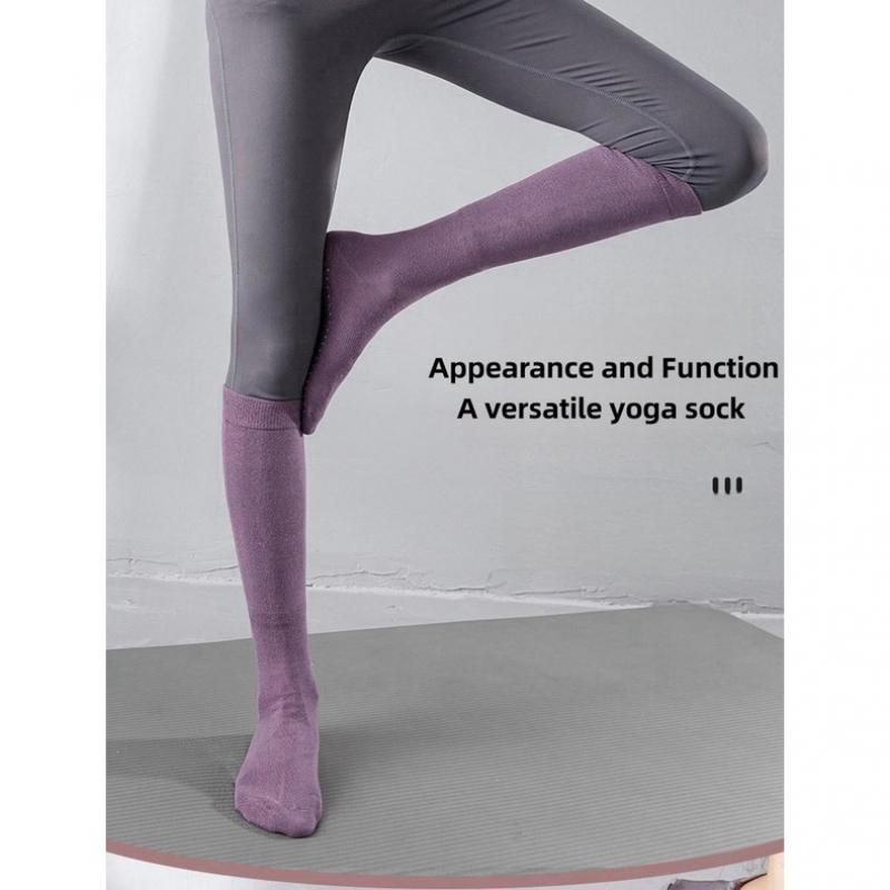 Yoga Pilates Sports Socks Long Sleeve Women's Professional Anti Slip Split Toe Cotton Indoor Outdoor Dance Zumba Home Exercise Gym Fitness