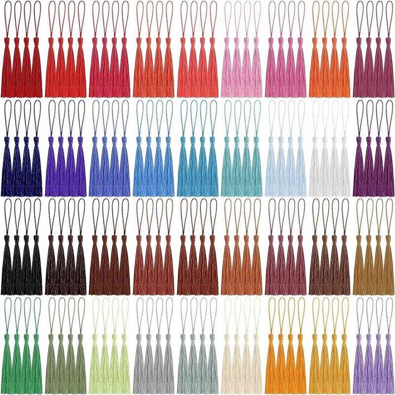 ABBP-288Pcs 5.5 Inch Silky Handmade Soft Craft Mini Tassels With Loops For Jewelry Making,Bookmarks, 36Colors, 4Pcs Of Each
