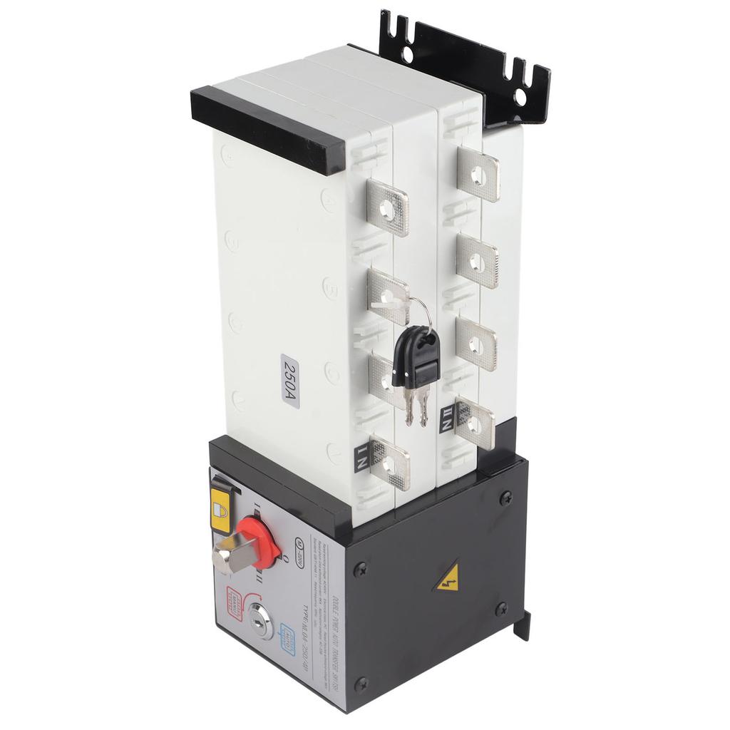 Generator Transfer Switch Isolated 2in 1out Mechanical Interlock Design Dual Power Automatic Transfer Switch AC400V 250A