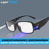 LightView LED Reading Glasses Blue Light Filter Reading Aid Light Unisex Black 123 Dpt