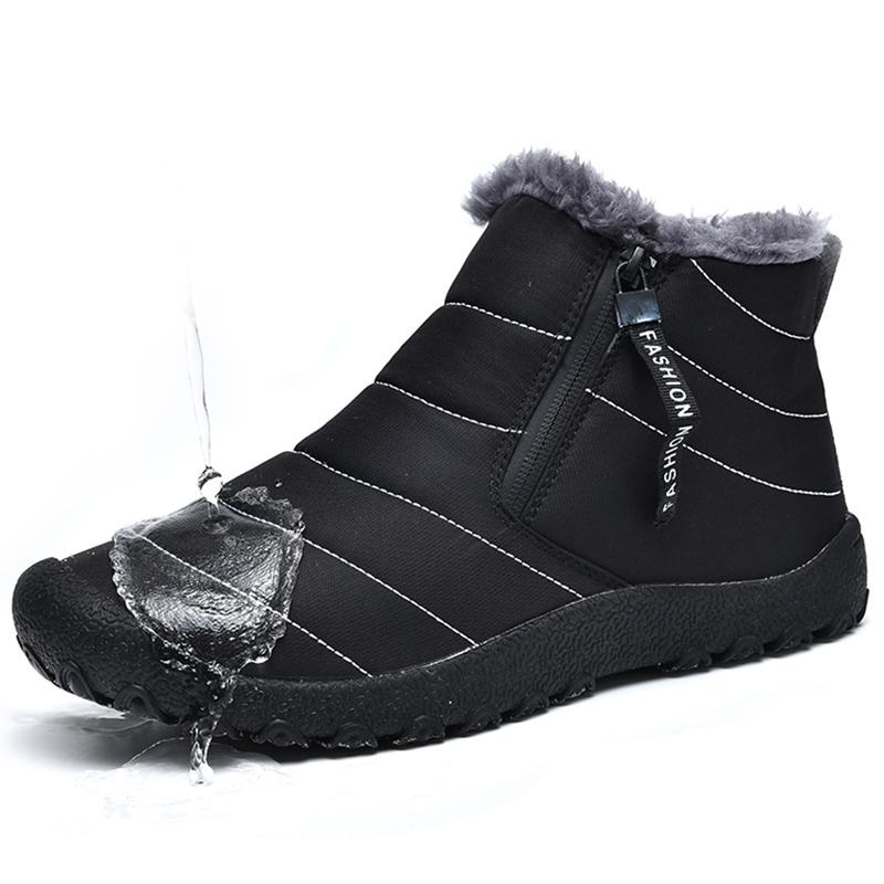 Winter Outdoor Schneestiefel Wanderschuhe Herren Skischuhe High-Top Baumwollschuhe Kältefest Outdoor Sneaker Wasserdicht Rutschfest