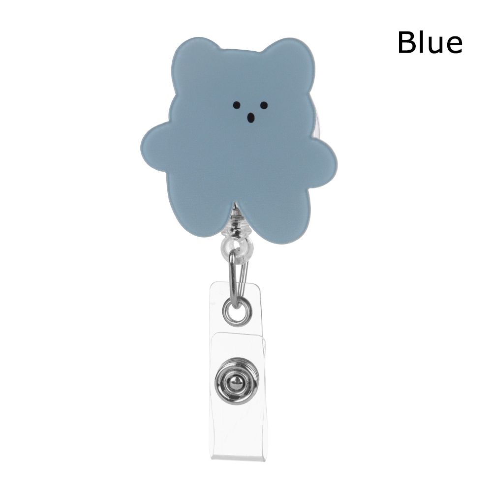 

Doctors Retractable Candy Color Cartoon Bear Badge Reel Badge Holder ID Badge Card Clips синій