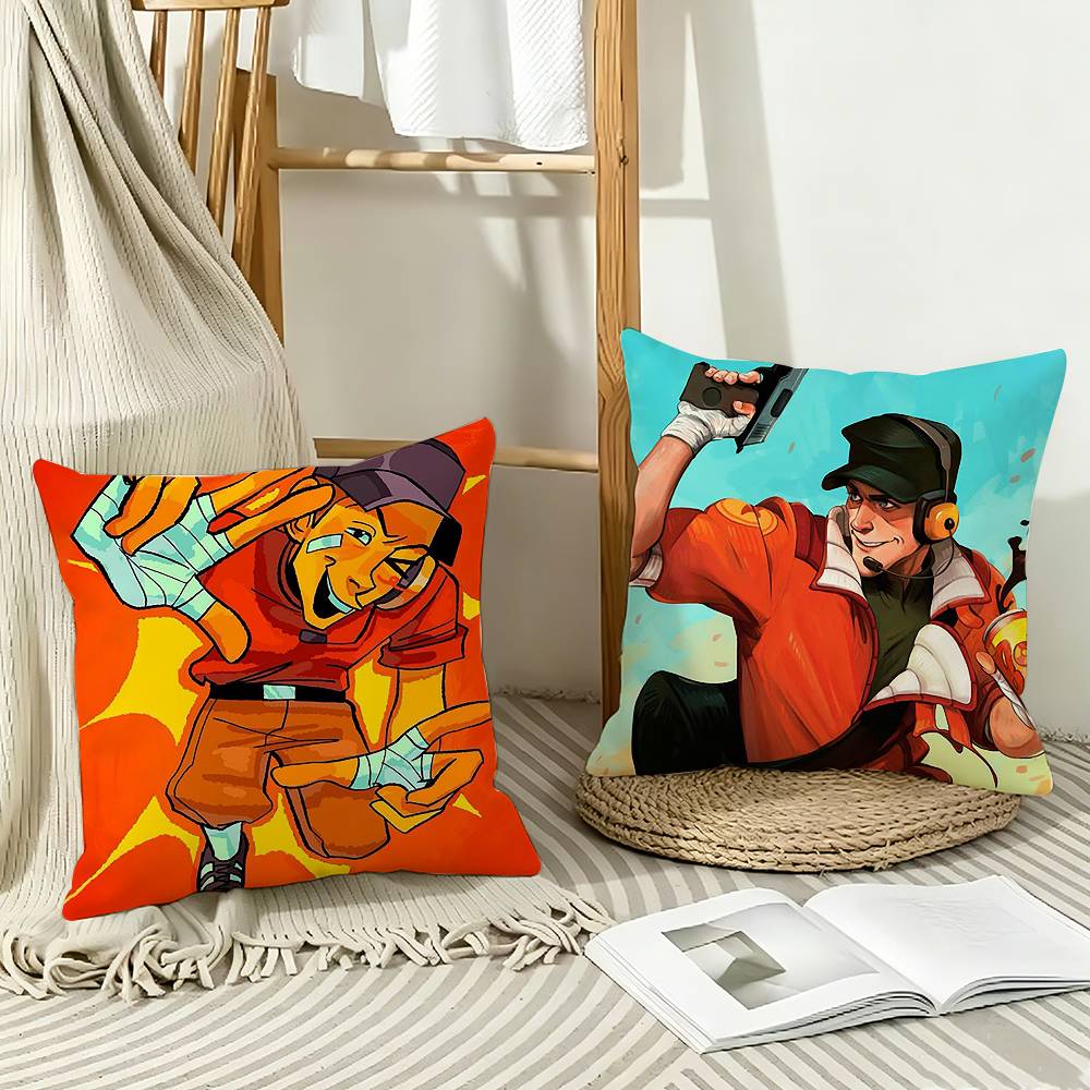 Scout Medic Team FFortress TF Pillow Case Pattern Printed Pillowcase For Living Room Sofa Cushion Cover