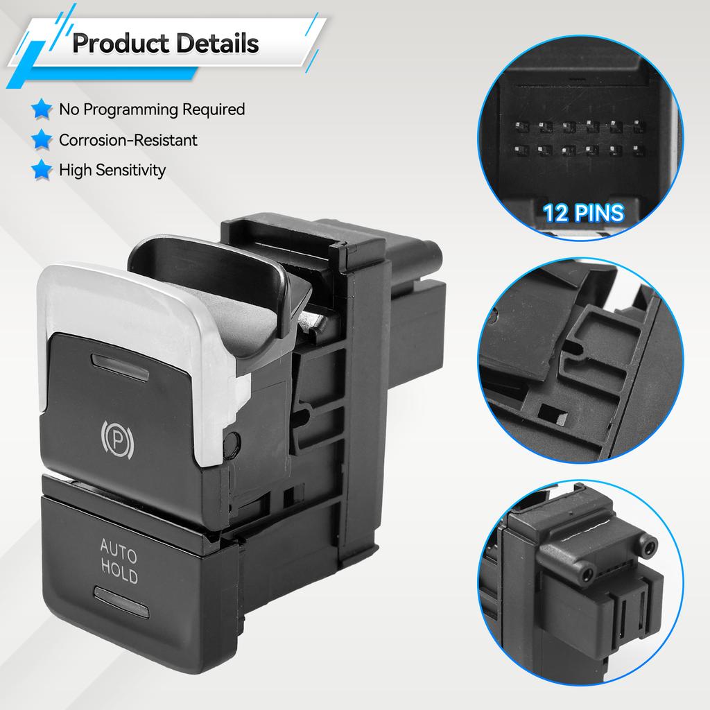 Electronic Hand Brake Parking Auto Hold Button Fit for VW Golf 7 GTI R Golf MK7 2013- 5GG927225 5G0927225D 5G0927225E 5G0927225F