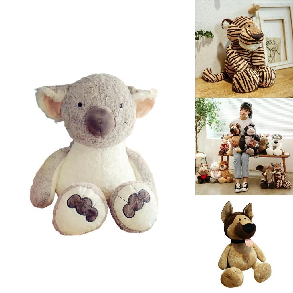 Wholesale Jungle Animal Plush Toy Cartoon Gorilla Lion Tiger Giraffe Stuffed Doll
