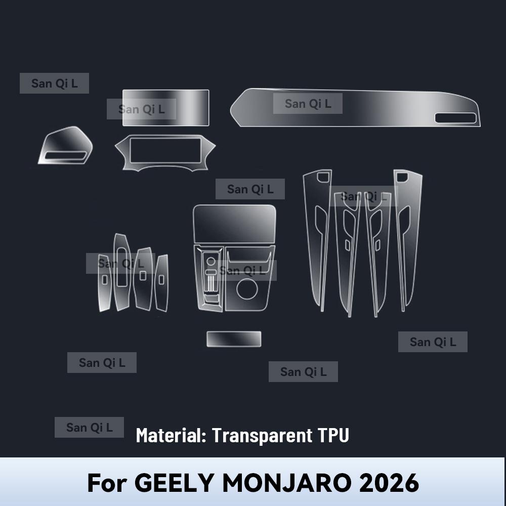 Transparent TPU For GEELY MONJARO 2026 Car Center Console Media Dashboard Navigation Anti-scratch Protector Interior Film