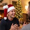 Divertenti Accessori per le Feste Cappello da Babbo Natale Animatronic Birichino per Adulti, Divertente Cappello Elettrico Mobile per Feste di Natale, Accessorio Rosso con Movimento per Natale