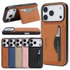 Leather Phone Case for For Iphone 17 Promax 16 Pro Max 1 Plus 14 PM 13 12 17e 16e For Iphone17 Card Slots Holder Kickstand Phone Cover