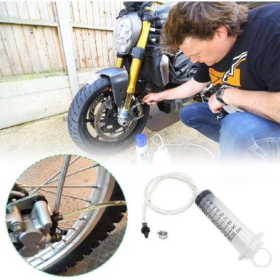 Brake Bleed Kit, Hydraulic Disc Clutches Bleeding Kit 100ML Syringe 50Cm Hose Oil Fluid Extractor Bleeder Tool Universal For Motorcycle Motorbikes