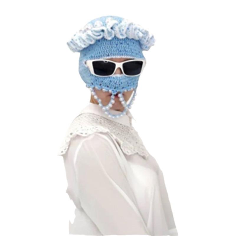 New Handmade Crocheted Bunny Mask Funny Bunny Mask Adult Hood