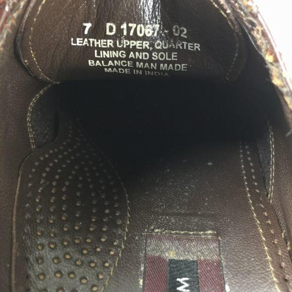 FLORSHEIM Cap Toe Business Shoes Brown size 7D 24.5-25.0 Men's(USED)