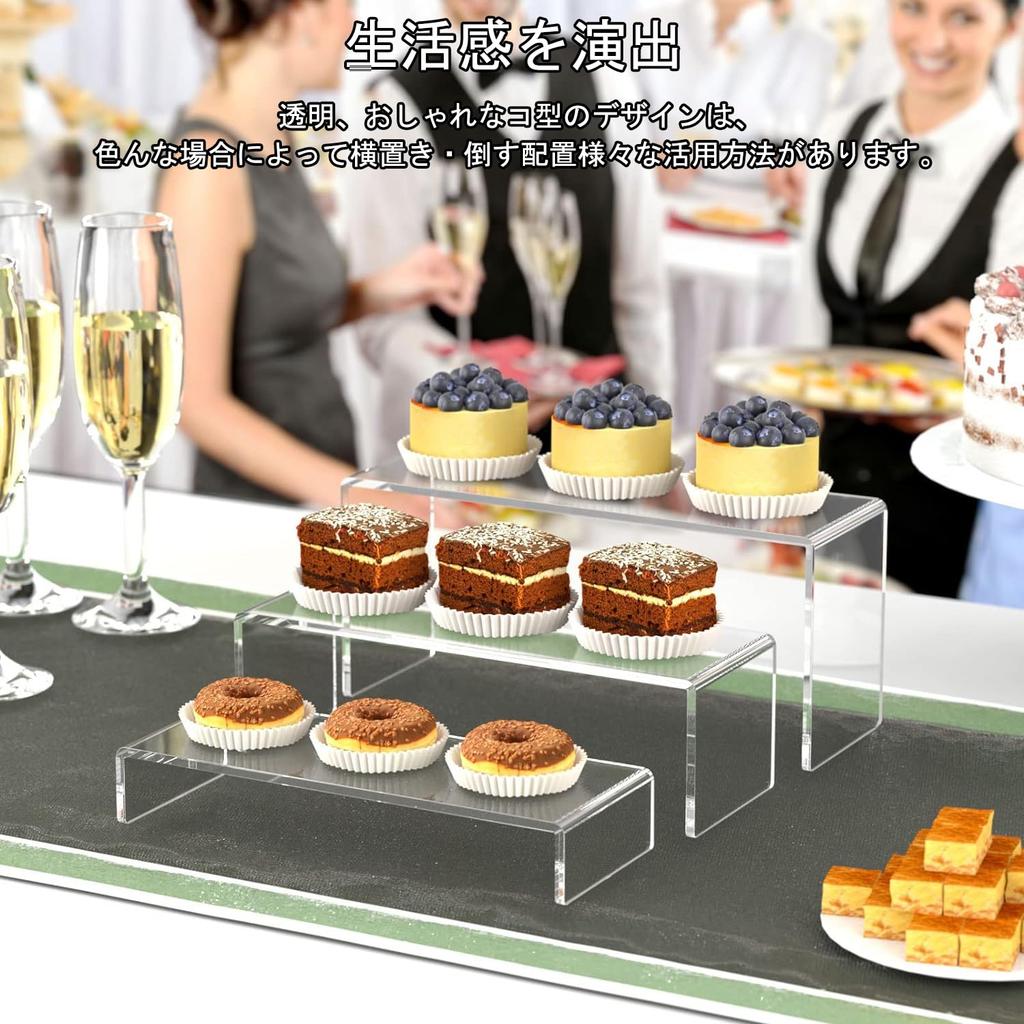 XMSSAA Clear Acrylic Display Stand, L-Shaped, for Figure Display, Collection Case, Display Stand, Acrylic Stand, Set of 6 (Set D)