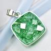 Natural Emerald 133 Ct CERTIFIED Square Cushion Cut Pendant 925 Starling Silver MY.PD-157-NS