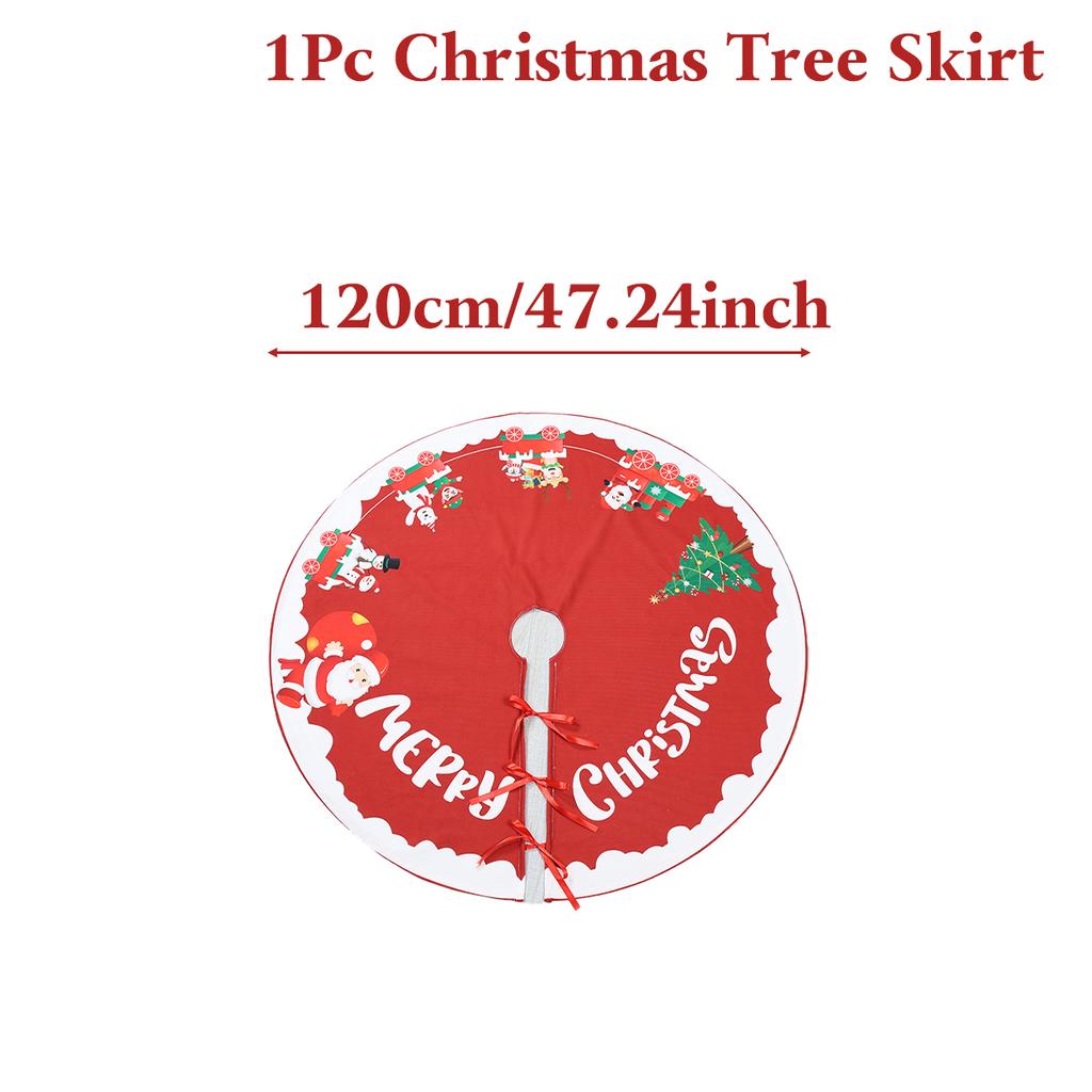 Christmas Tree Skirt Merry Christmas Decoration for Home 2026 Santa Claus Xmas Tree Foot Cover Decor Navidad Natal New Year 2026