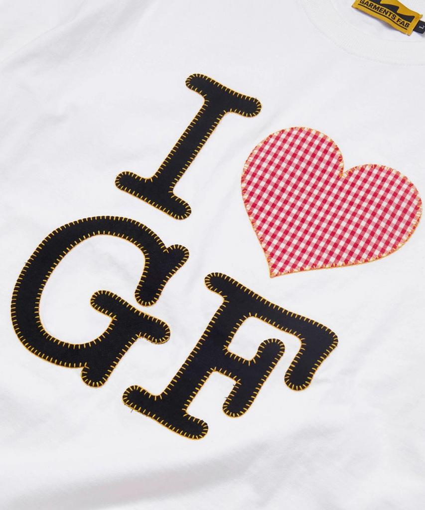 Gameoncheupaeb Homemade I Love Gf Heart Button Tee (White)