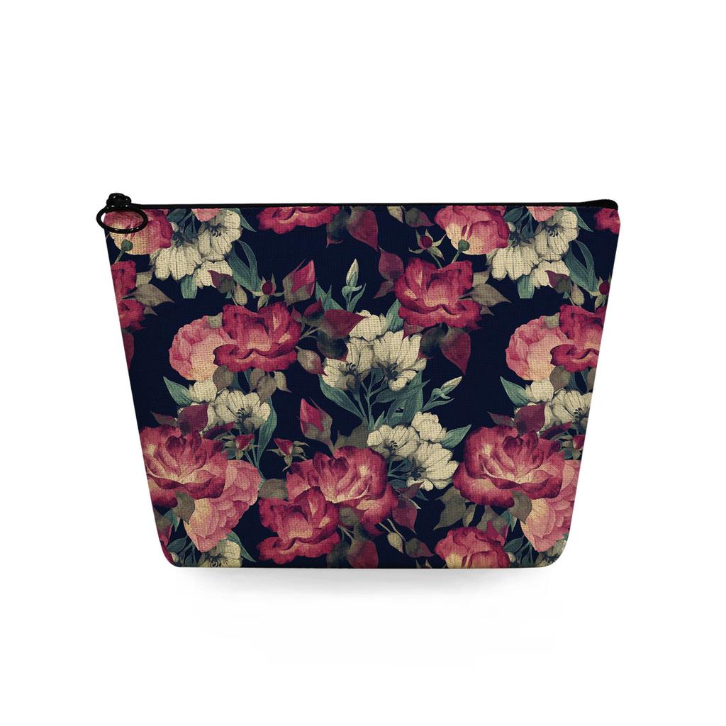 Women Flower Print Cosmetic Bag Toiletries Organize Travel Storage Case 6781