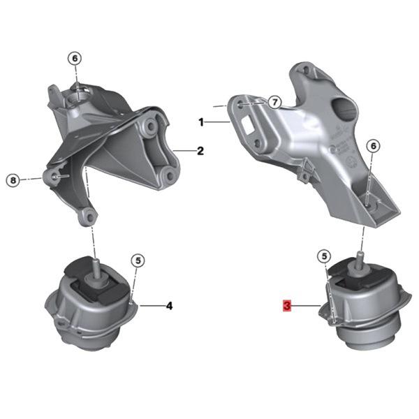 Compatible Engine Mount for BMW X5 E70 & X6 E71 (22116865145)