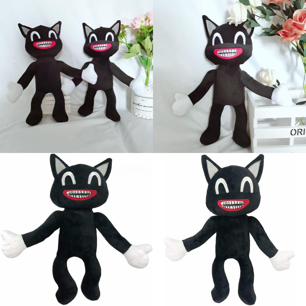 Affascinante Peluche Gatto Nero Cartone Animato Per Compleanni e Celebrazioni Natalizie dei Bambini