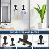 3Pcs Suction Cup Shaver Holder Stainless Steel Wall Mounted Shower Hook No Drilling Bathroom Shaver Holder Reusable Towel Hook