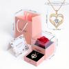 Pink Romantic Valentine'S Day Necklace Gift Box with Artificial Flower, Mother'S Day Present for Mom, Birthday Party Favor