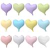 20 Inch Matte Crooked Heart Aluminum Film Balloon Candy Color Curved Love Helium Balloon Party Decoration