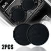 2 Pcs Creative Car Coasters Car Water Cup Slot Storage Mat New Car Interior Decoration Supplies Thick Non-slip