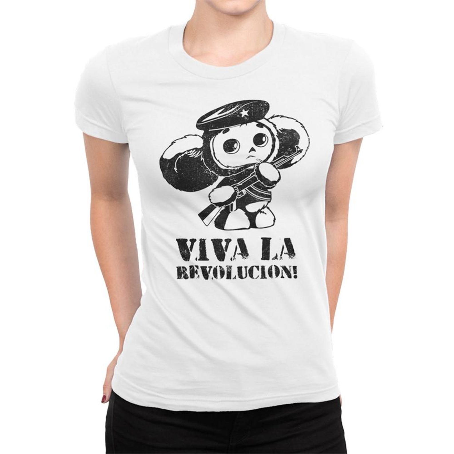 Cheburashka Che Guevara Viva La Revolucion T-Shirt, Men s and Women s Sizes (CHE-966111) 2XL