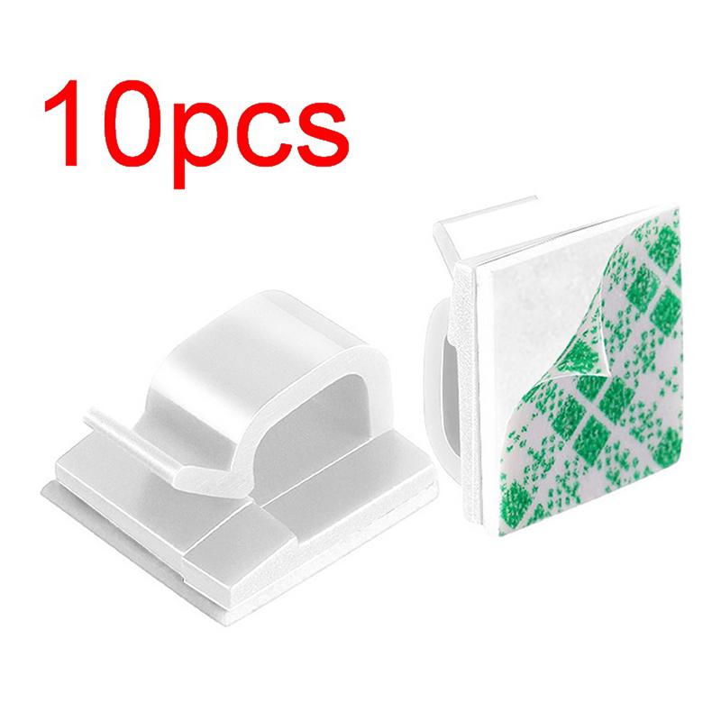 

10 шт. Органайзер для кабелей, простой в установке, настольный органайзер, мини, практичный белый