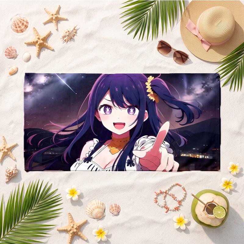 Hoshimachi Suisei (1) Soft Beach Towel Lightweight Towel for Beach Pool Swimming Travel Vacation Use