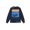 3. Cross-border Stuart long-sleeved printed t-shirt American trendy cylindrical cloth casual loose men and women the same style