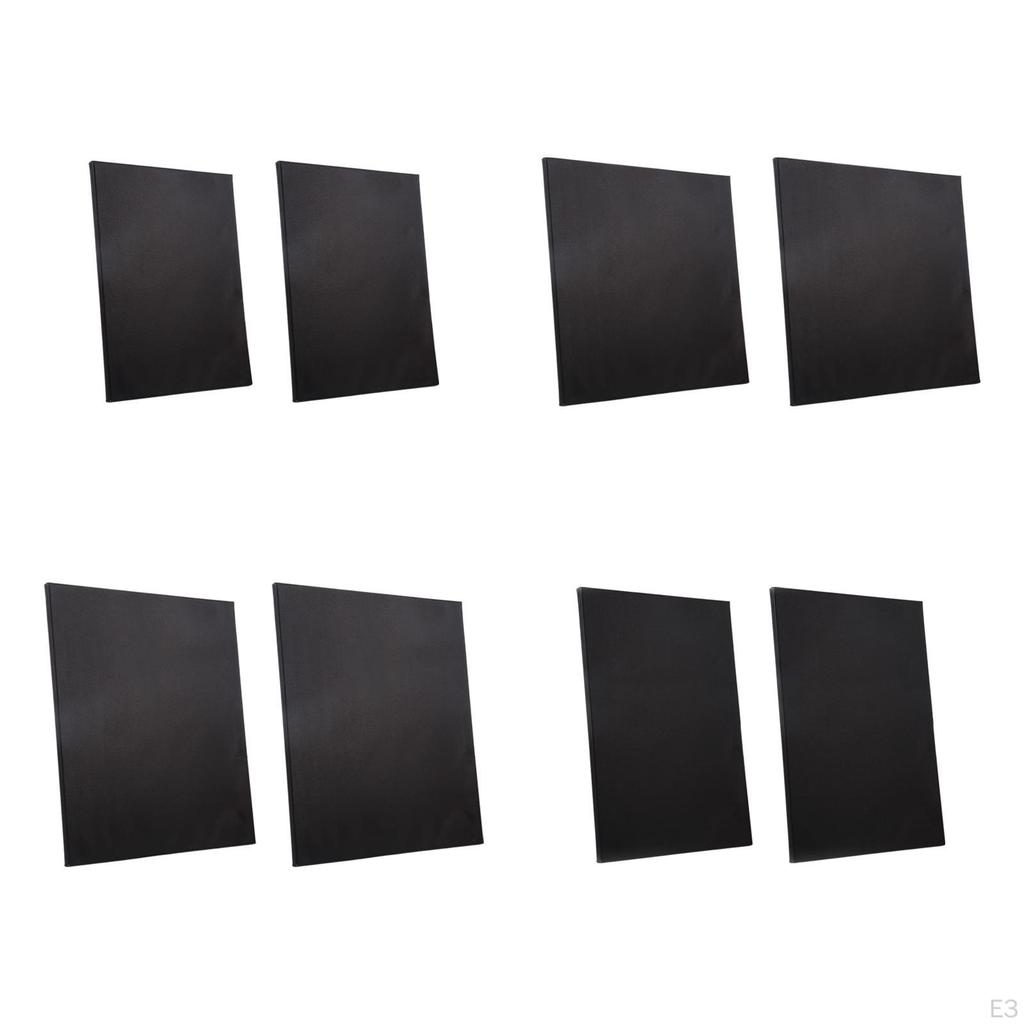 2 Pack Black Canvas Art Supplies with Wooden Frame for Crafts