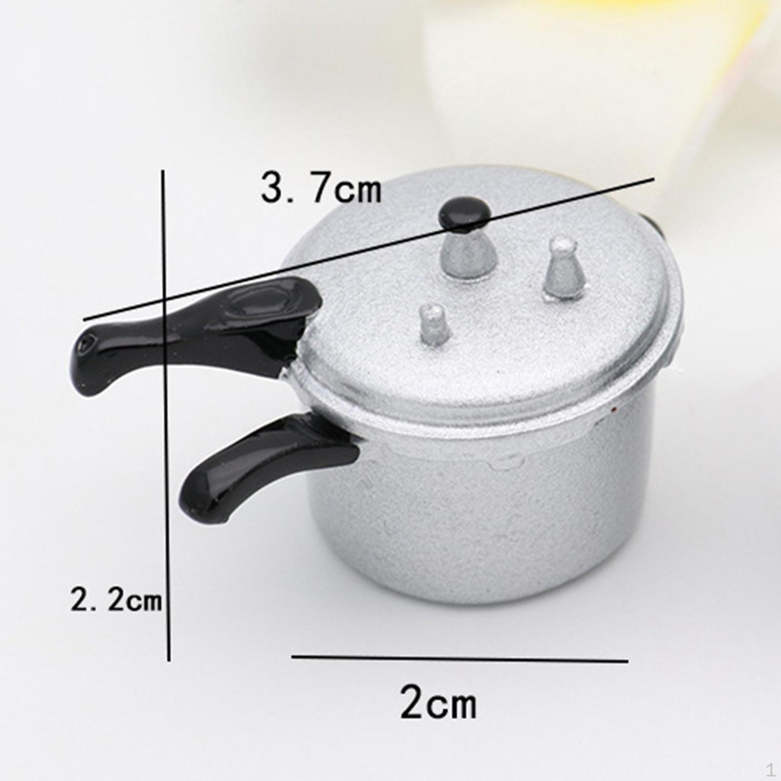 

Dollhouse Accessories Photography Prop Mini Pressure Cooker Model Decorative Collectible Handcraft