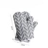 1pcs  Grid Cotton And Linen Kitchen Insulated Gloves, Thick And Heat-Resistant, Microwave Oven Baking Heat-Resistant Gloves