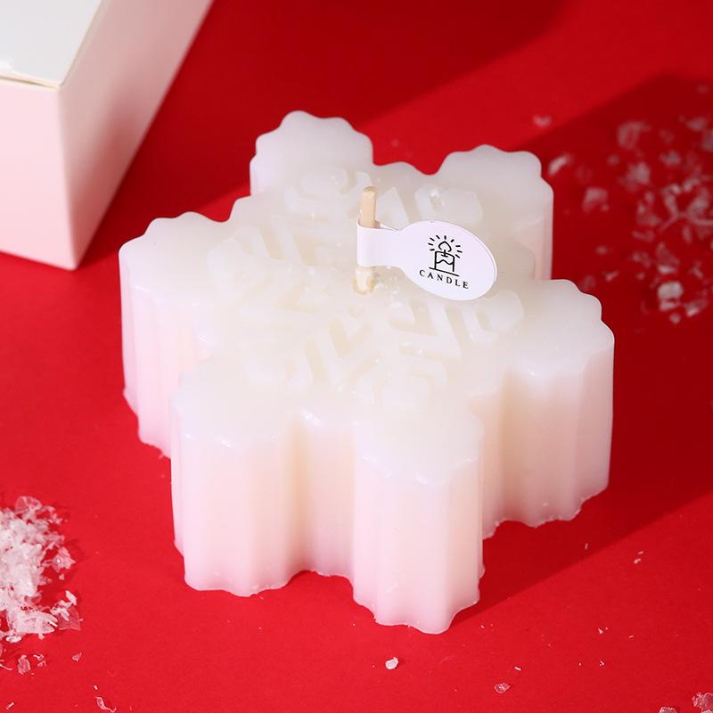 Christmas Snowflake Aroma Candle Creative Shape Fragrance Candle Souvenir Home Decoration Gift
