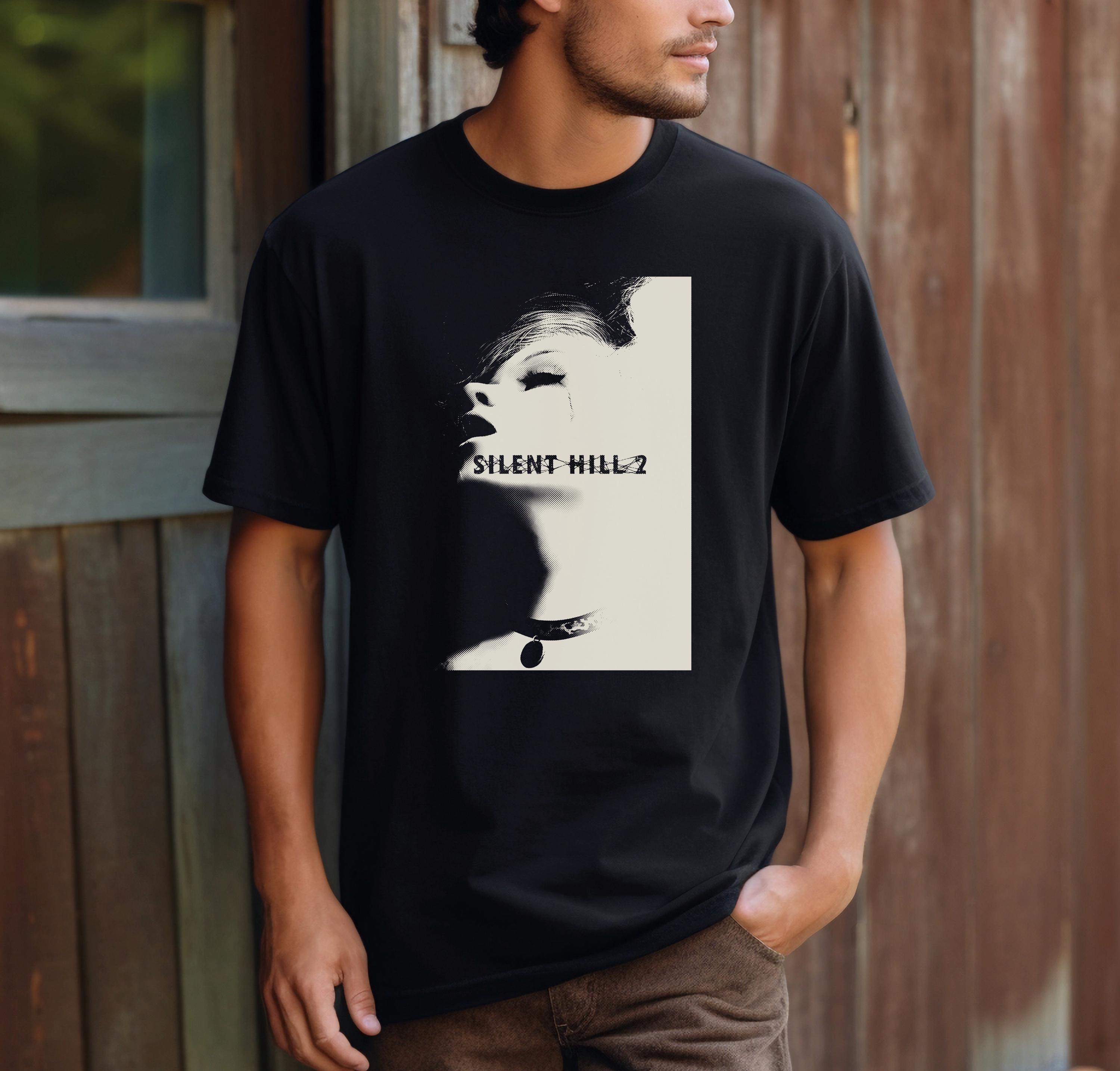 Retro Silent Hill 2 Tshirt  Retro Game Tshirt Mens Tshirt Summer New Mens and Womens Casual Fashion Tshirt as the picture14920