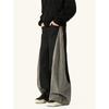 Splicing Scimitar Corduroy Pants Men's American Design Wide-leg Pants Loose Straight Versatile Casual Trousers Men's and Women's