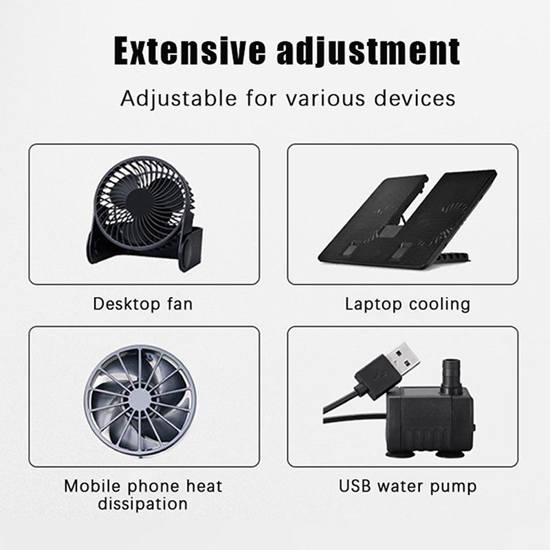 5W Dc5V2A Fan Induction Speed Controller With Switch Usb Protection Type-C Usb Laptop Cell Phone Cooling Fan Controller