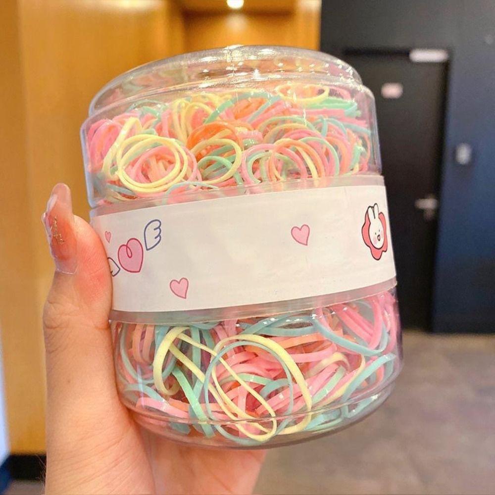 600 PCS No Harm To Hair Rubber Band Cute Children Hair Rope Fashion Hair Accessories Baby