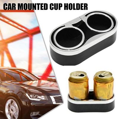 Dual Hole Car Cup Holder Drinks Holder Black Multifunction Holder Interior Box Vehicle Portable Storage Stand Accessories B V1a0