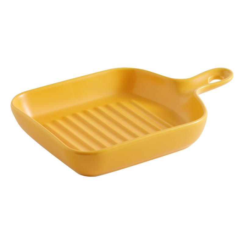 Nordic Potted Ceramic Plate Fruit Breakfast  Tableware Creative Baked Rice  Western Food Household
