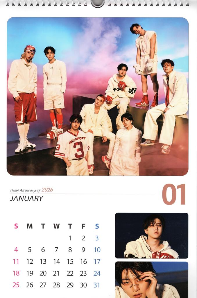 Stray Kids Merchandise Large Wall Calendar 2026 Sticker Set (Reiwa 8) + K-POP