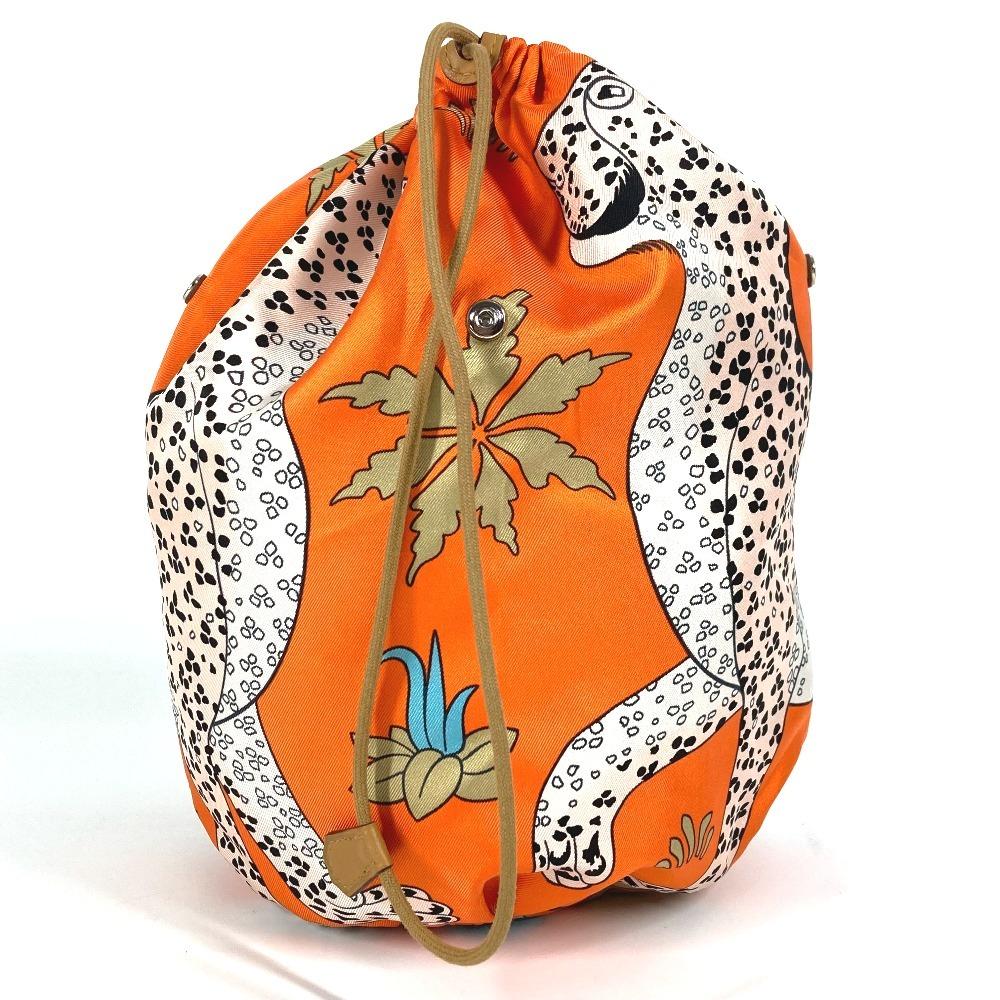 Hermes Multi Pouch Musardine Potion Drawstring Bag Leopard Print Pouch